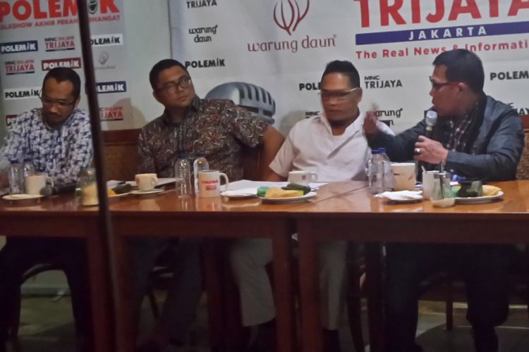 Diskusi Polemik Sindo Trijaya FM, Sabtu (17/3/2018) mengusung tema Korupsi, Pilkada, dan Penegakan Hukum.