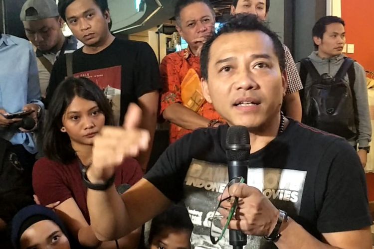 Anang Hermansyah Saat ditemui usai pertemuan dengan pegiat musik untuk membahas Draft RUU Permusikan di Cilandak Town Square, Jakarta Selatan, Senin (4/2/2019).