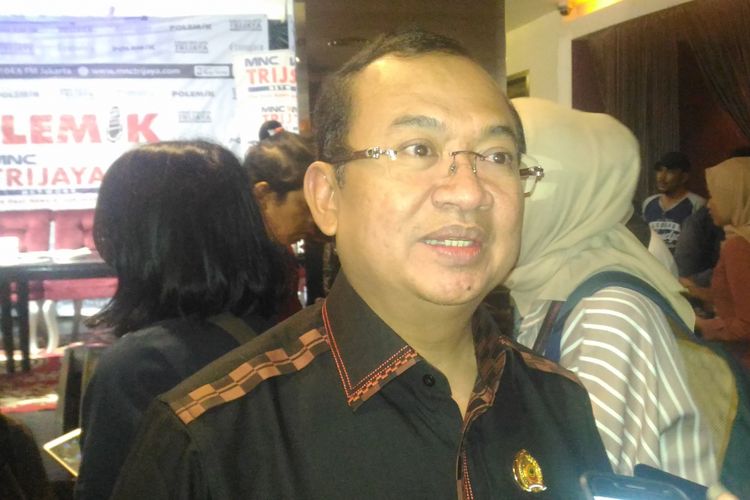 Wakil ketua Badan Pemenangan Nasional (BPN) Priyo Budi Santoso  di kawasan Menteng, Jakarta Pusat, Sabtu (23/2/2019).