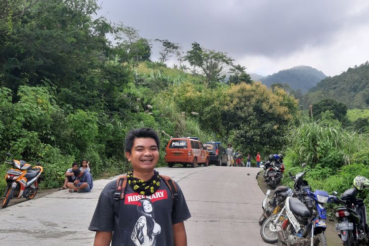 Ketua Komunitas Pecinta Alam SCBR Sumedang Ridwan Feri Permana di Pos 1 Gunung Tampomas, Minggu (3/3/2019).
