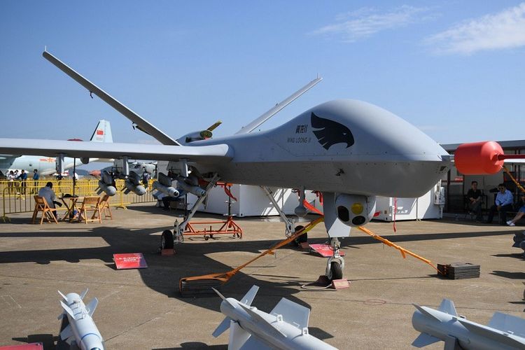 Perangkat pesawat nirawak Wing Loong II buatan China yang disebut telah digunakan dalam konflik di Libya.