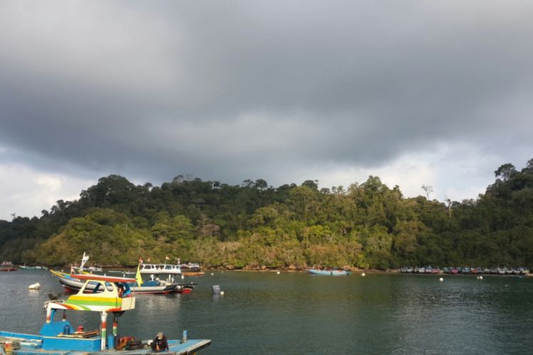 Pulau Sempu tampak dari Pantai Sendang Biru Kabupaten Malang bagian selatan beberapa waktu lalu.