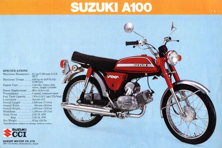 A100 menjadi salah satu yang akan dipamerkan untuk bernostalgia dengan sepeda motor motor Suzuki jadul di ajang Indonesia Motorcycle History (IMH).
