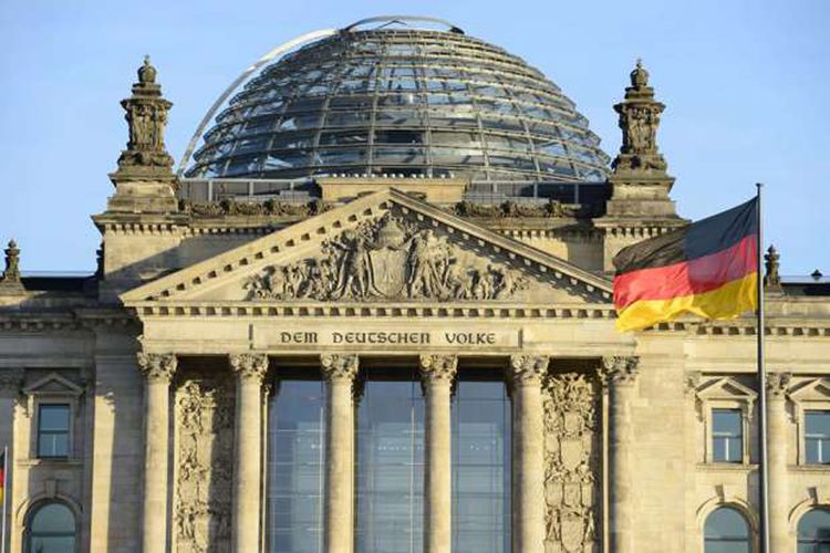 Bangunan Reichstag di Berlin, Jerman.
