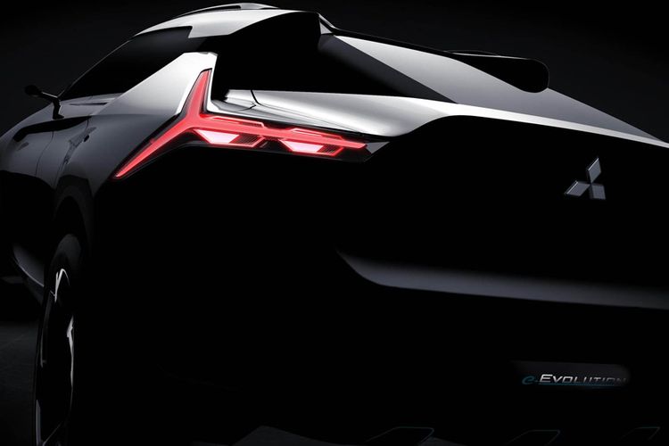 Teaser gambar Mitsubishi e-Evolution, konsep yang akan mengemban aura magis nama Evo.