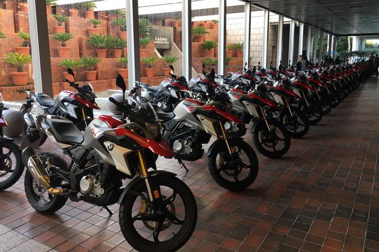 UNit BMW G310 GS yang siap dikirim ke Spanyol untuk acara test ride media.