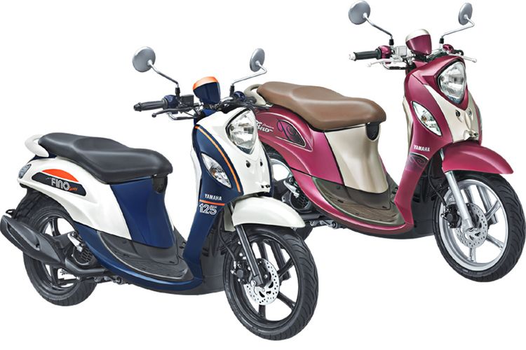Yamaha Fino Sporty dan Premium ban tapak lebar.