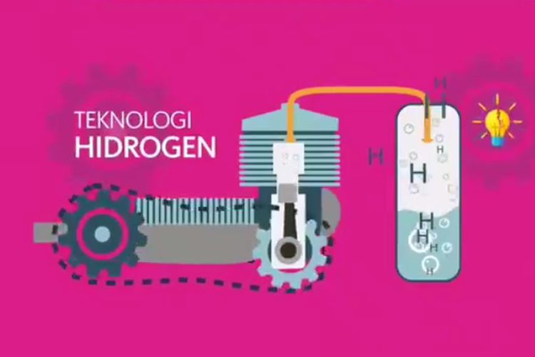 Konten video yang diunggah akun Twitter @Lipiindonesia tentang teknologi skuter hidrogen.