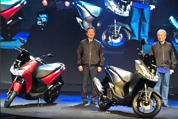 Yamaha Lexi 125 VVA Bluecore diperkenalkan Yamaha Indonesia Motor Manufacturing ke kalangan diler di Jakarta, Senin (15/1/2018).