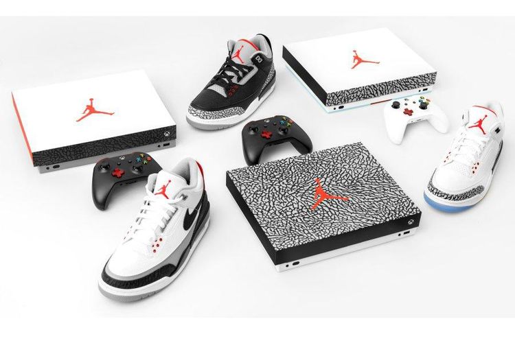 Xbox One X dengan desain spesial yang terinspirasi dari sepatu Air Jordan 3 