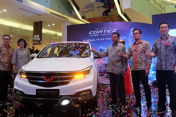 Peluncuran Wuling Cortez di Surabaya, Senin (19/2/2018)