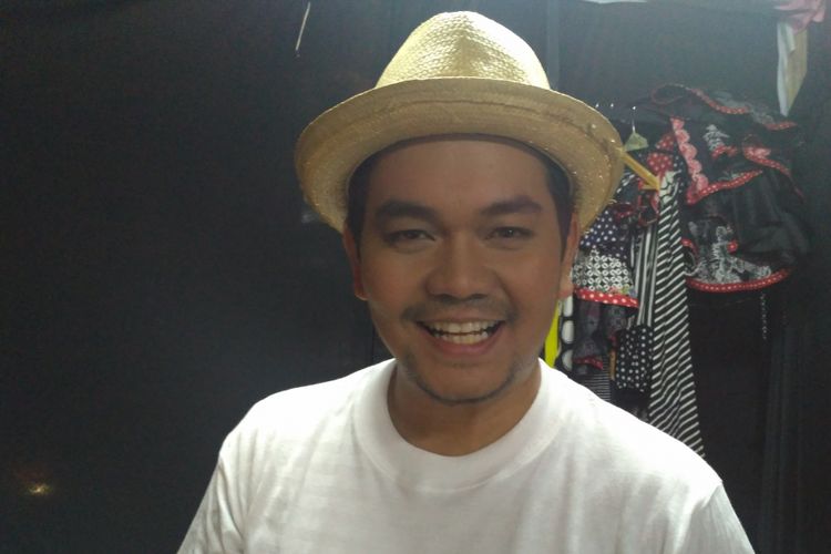 Indra Bekti meluncurkan produk fashion INBEKART di Lippo Mall Puri, Puri Indah, Kembangan, Jakarta Barat, Selasa (14/8/2018).