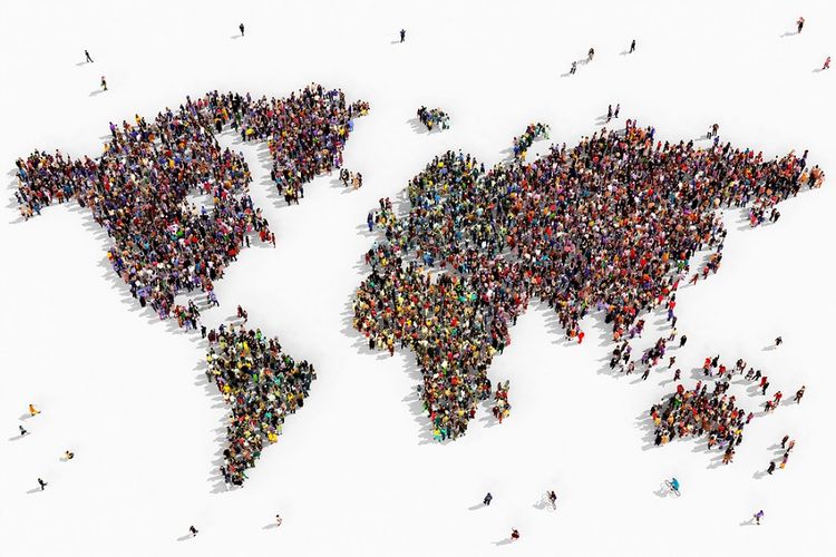 Ilustrasi populasi dunia.