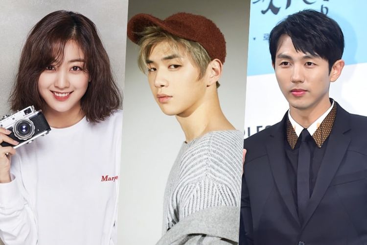 (Dari kiri) Jihyo TWICE, Kang Daniel, Im Seulong