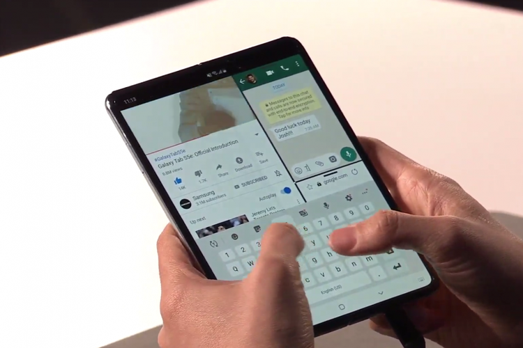 Samsung Galaxy Fold resmi meluncur di ajang Galaxy Unpacked 2019, San Francisco, Amerika Serikat.