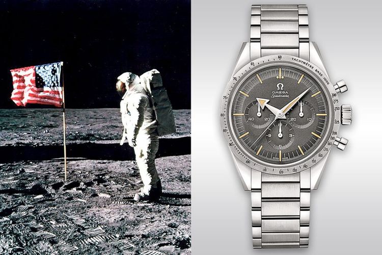 Omega Speedmaster vintage seperti yang dipakai Buzz Aldrin