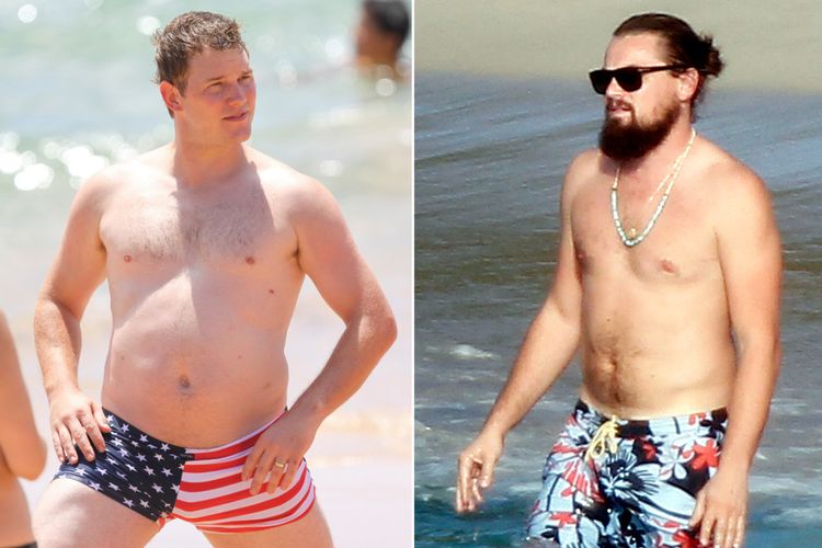 Chris Pratt (left) and Leonardo DiCaprio 