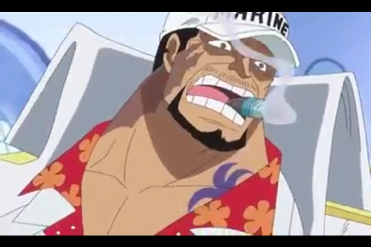 Karakter Akainu dalam anime One Piece.