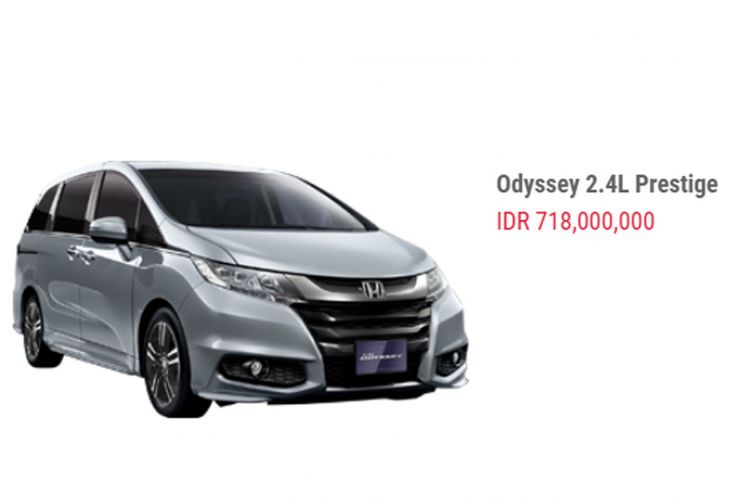 Honda Odyssey yang harganya di atas Rp 500 juta.