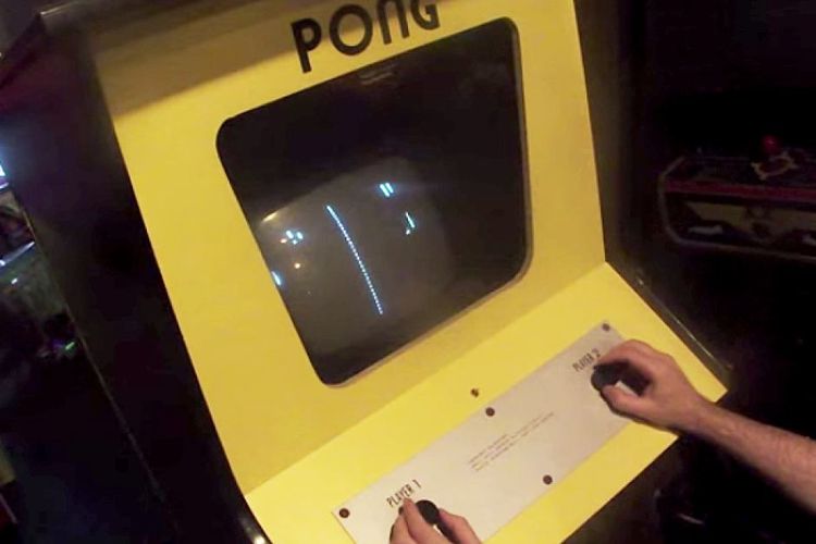 Permainan Pong untuk mesin permainan arcade yang dirilis Atari