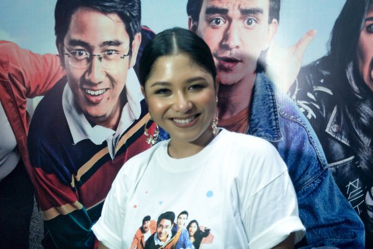 Nadine Waworuntu saat ditemui di gala premiere film Anak Hoki di Epicentrum, Rasuna Said, Jakarta Selatan, Senin (18/2/2019).