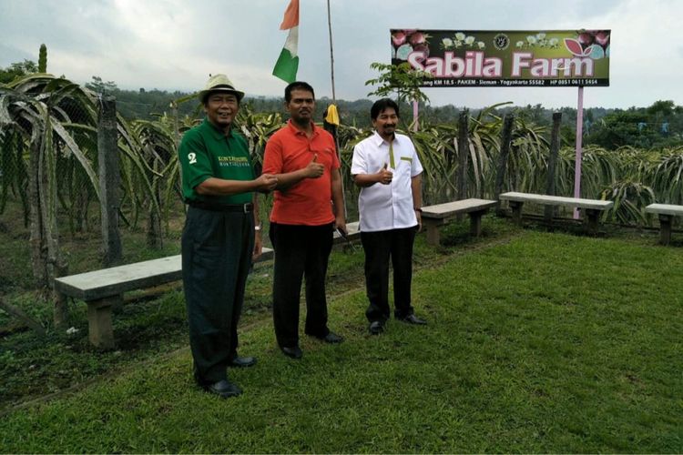 Dirjen Hortikultura, Suwandi mengunjungi wisata agro Sabila Farm di Sleman, Yogyakarta, Sabtu (26/5/2018)