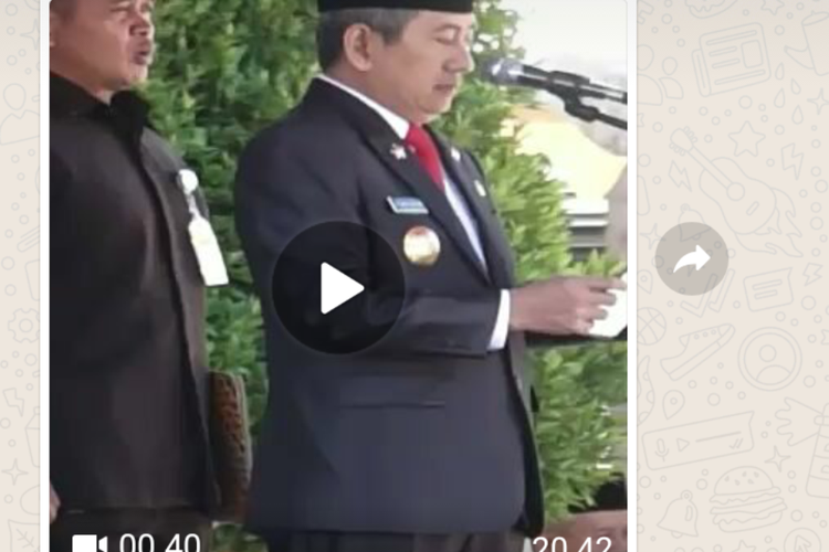 Viral, video Gubernur Sulbar salah membaca teks Pancasila pada peringatan Sumpah Pemuda, Sabtu (28/10/2017) lalu di Mamuju.