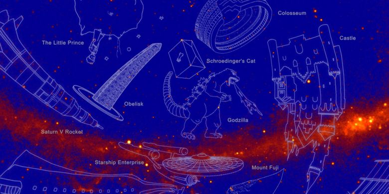 NASA baru saja mengumumkan daftar nama konstelasi sinar gamma. Berikut penampakannya.