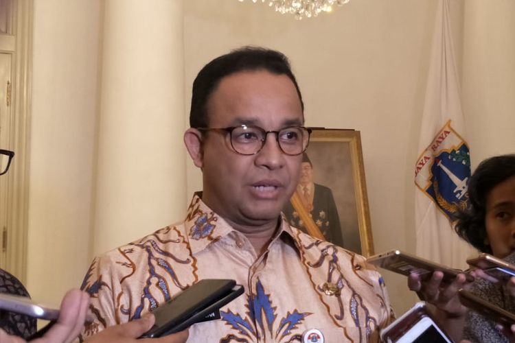 Gubernur DKI Jakarta Anies Baswedan di Balai Kota DKI Jakarta, Jalan Medan Merdeka Selatan, Jakarta Pusat, Selasa (25/6/2019).