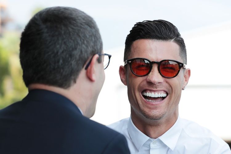 Megabintang Juventus, Cristiano Ronaldo saat datang ke acara penganugerahan gelar pemain terbaik Eropa atau UEFA Mens Player of The Year 2019, di Monako, Kamis (29/8/2019) atau Jumat dini hari WIB.