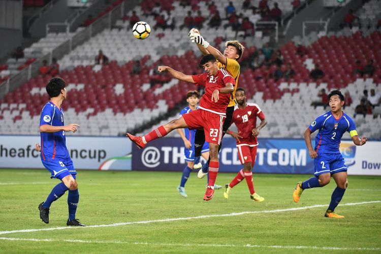 Uni Emirat Arab menang telak atas Taiwan pada pertandingan Piala Asia U-19 2018 di Stadion Utama Gelora Bung Karno, 21 Oktober 2018. 