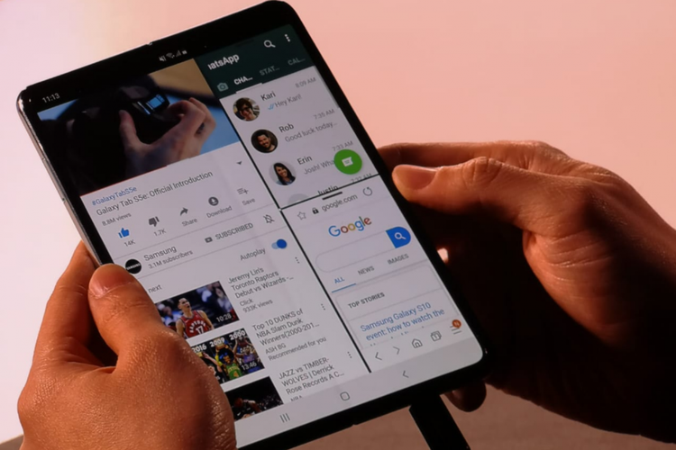 Samsung Galaxy Fold resmi meluncur di ajang Galaxy Unpacked 2019, San Francisco, Amerika Serikat.