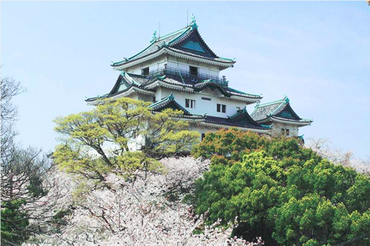 Benteng Wakayama di Wakayama City, Wakayama, Jepang. 