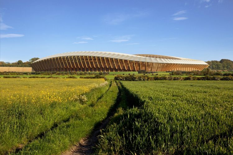 Forest Green Rover Eco Park Stadium, stadion yang akan dibangun dengan bahan kayu. Design by Zaha Hadid Architect with Patrick Schumacher