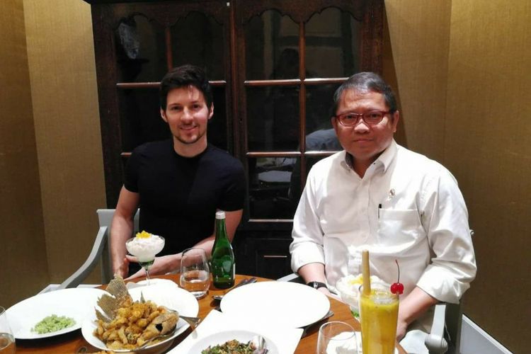 CEO Telegram Pavel Durov bertemu Menkominfo Rudiantara, Selasa (1/8/2017) siang