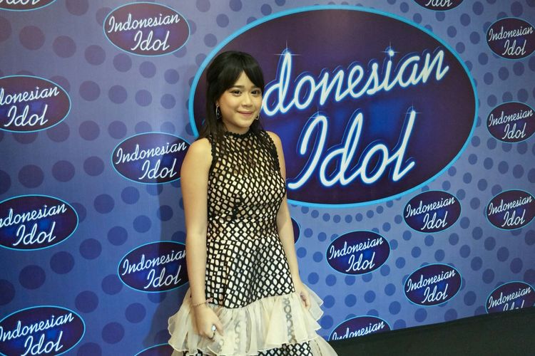 Bianca Jodie ditemui di belakang panggug Indonesian Idol 2018 di MNC Studios, Kebon Jeruk, Jakarta Barat, Selasa (6/3/2018).