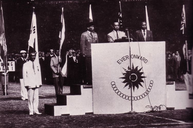 Saat-saat pembukaan Asian Games IV Jakarta 1962