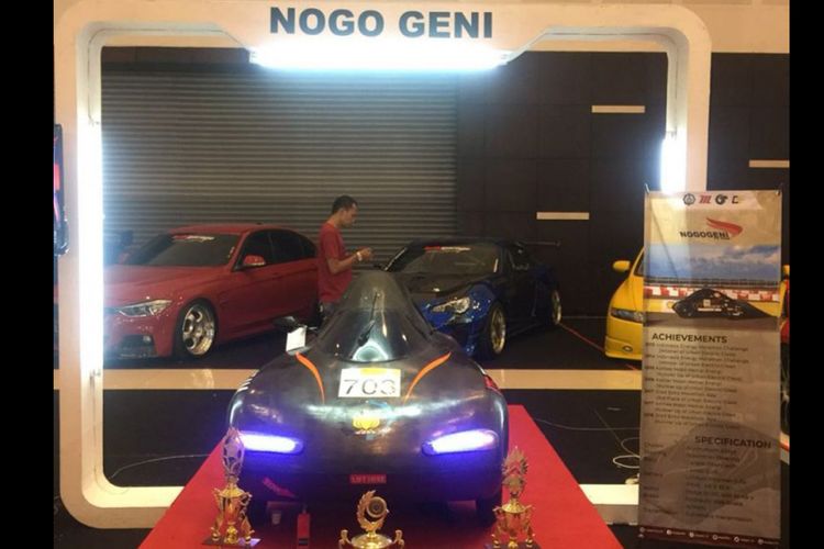 Mobil Nogogeni V karya mahasiswa Institut Teknologi Sepuluh Nopember (ITS) meraih peringkat pertama ajang Jatim Otomotif Festival (JOFEST) 2018.