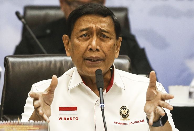 Menko Polhukam Wiranto memberikan arahan saat memimpin rapat koordinasi kesiapan akhir pengamanan tahapan pemungutan dan perhitungan suara Pileg dan Pilpres Tahun 2019 di Jakarta, Senin (15/4/2019). ANTARA FOTO/Nova Wahyudi/ama via Kompas.com