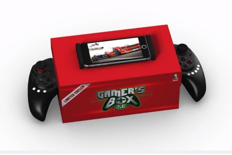 Kotak ayam goreng sekaligus gamepad, Gamers Box 2.0 dari KFC India. 