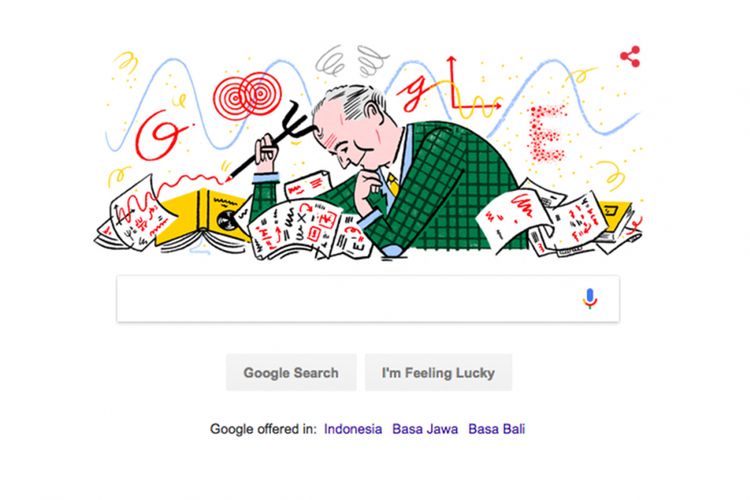 Google Doodle 11 Desember 2017 menampilkan sosok fisikawan Max Born.