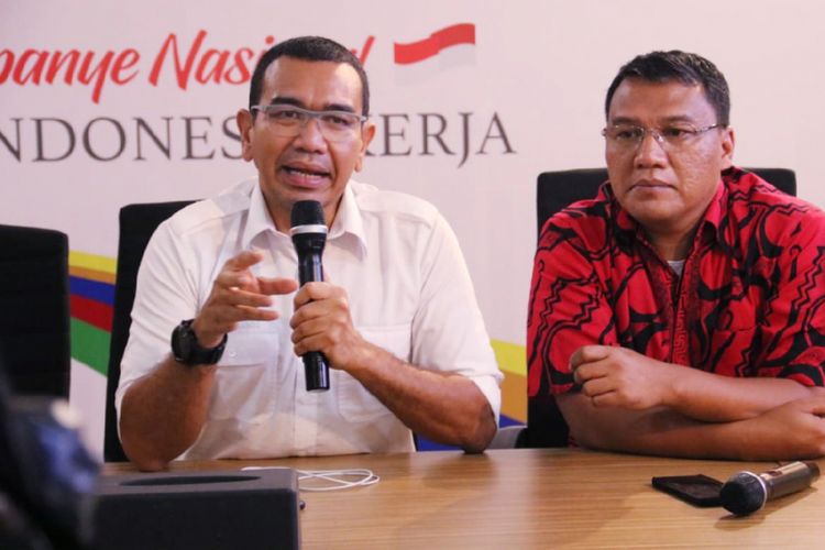 Juru Bicara Tim Kampanye Nasional Joko Widodo-Maruf Amin, Arya Sinulingga di rumah Cemara, Jakarta, Jumat (23/11/2018).
