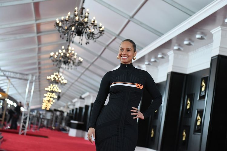 Artis musik Alicia Keys menghadiri peluncuran karpet merah Grammy Awards 2019 di Staples Center, Los Angeles, California, pada 7 Februari 2019. 