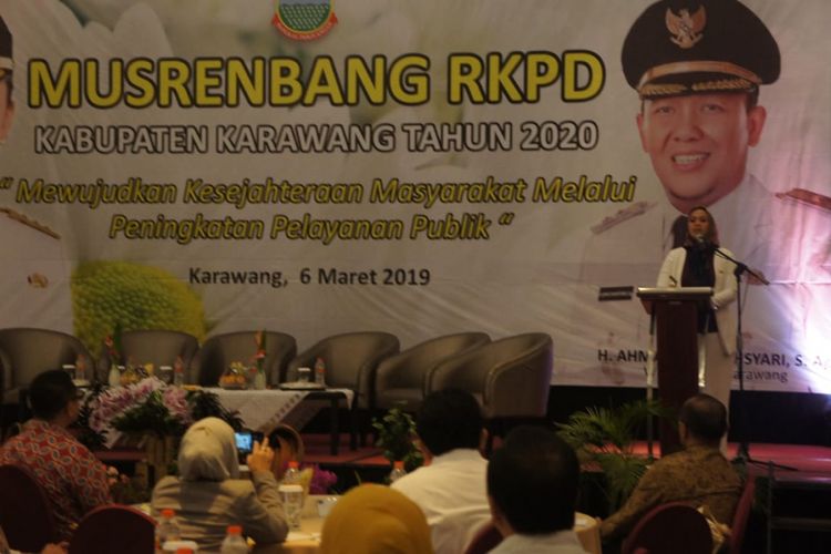 Musrembang RKPD Kabupaten Karawang di Mercure Hotel Karawang, Rabu (6/3/2019).