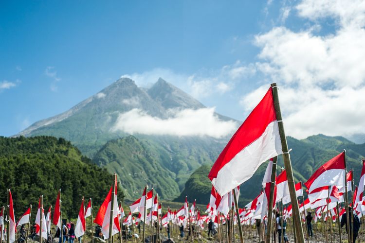 Ilustrasi Indonesia, bendera merah putih