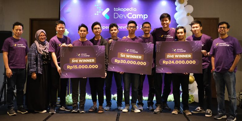 Tokopedia telah mengumumkan pemenang kompetisi hackathon DevCamp 2019 pada Sabtu (31/08/2019). 
