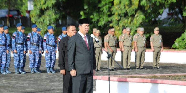 Wakil Gubernur Sulawesi Utara, Steven O.E. Kandouw, menjadi inspektur upacara peringatan Hari Kebangkitan Nasional (Harkitnas) ke-110 di halaman kantor Gubernur Sulawesi Utara, Senin (21/5/2018) pagi
