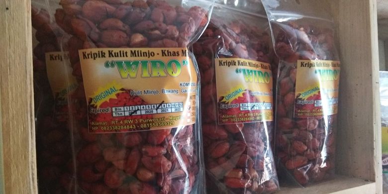 Keripik kulit belinjo yang dikemas rapi produk dari Wiro banyak diburu masyarakat. Mahalnya bahan baku dan minimnya ketersediaan bahan baku membuat perajin di Purwosari, Magetan, Jatim, ini kesulitan memenuhi permintaan pasar.