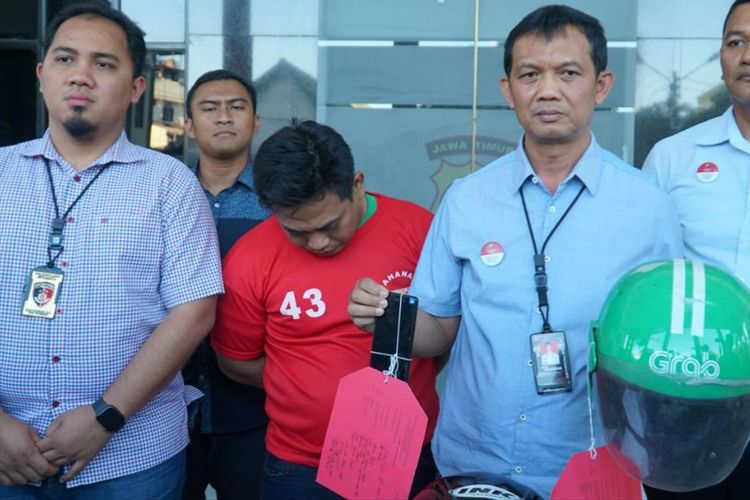 Driver Ojol yang lakukan pelecehan kepada penumpangnya diamankan polisi di Surabaya