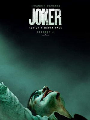 Poster film Joker yang disutradarai Todd Phillips dan dibintangi Joaquin Phoenix.